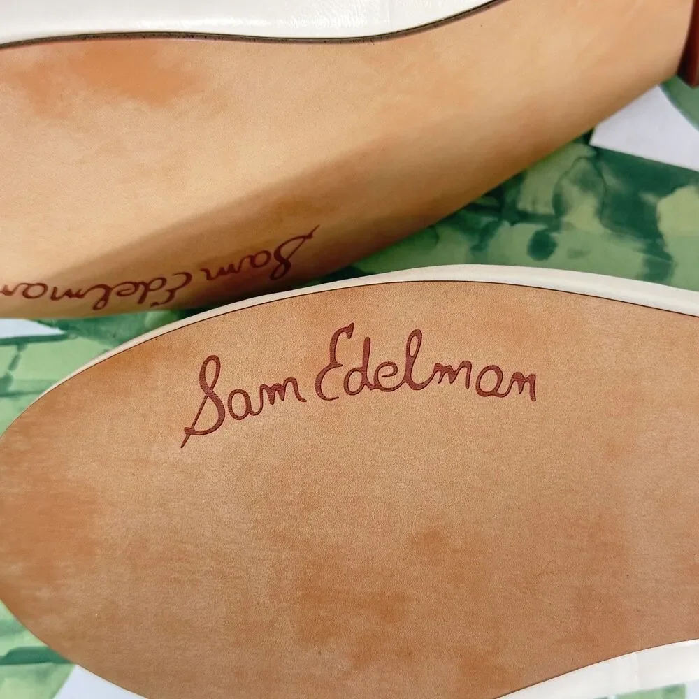 SAM EDELMAN NEW Felicia Ivory Leather Ballet Flat - Picture 11 of 16